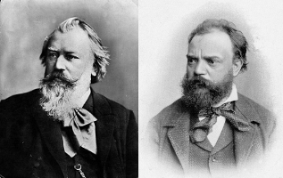 Classical Music Composer Friends Brahms and Dvorak