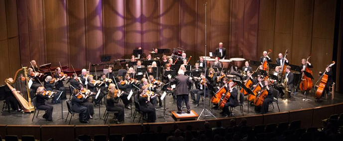 Wide shot of Parker Symphony Orchestra