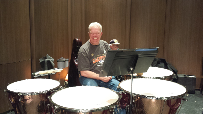 Teag with the Parker Symphony Orchestra Timpani